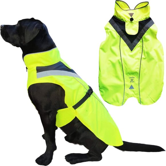 Dog Rain Coat (M, Yellow) - Picture 2 of 8